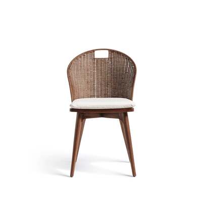 OKA | Panela Rattan Dining Chair - Chestnut | Luxury Dining Chairs & Sets