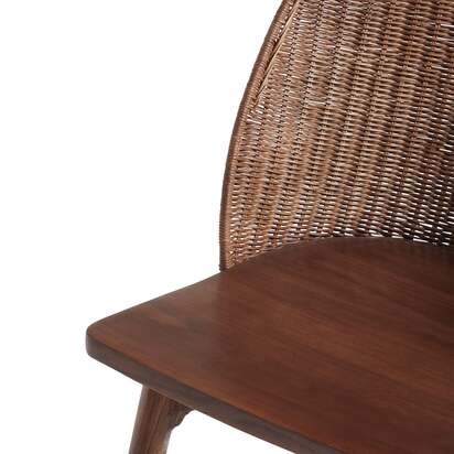 OKA | Panela Rattan Dining Chair - Chestnut | Luxury Dining Chairs & Sets