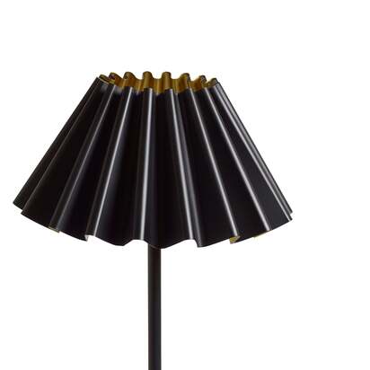 OKA | Ripple Floor Lamp and Shade - Black/Gold | Floor Lamp