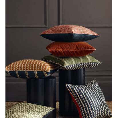 OKA | Plain Velvet Cushion Cover - Dirty Orange | Cushion Cover