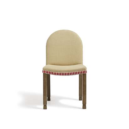 OKA | Weston Linen Dining Chair - Hemp | Luxury Dining Chairs & Sets