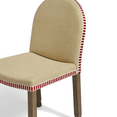 OKA | Weston Linen Dining Chair - Hemp | Luxury Dining Chairs & Sets