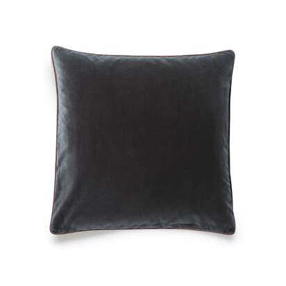 OKA | Plain Velvet Cushion Cover - Grey Green | Luxury Cushion Covers