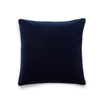 OKA | Plain Velvet Cushion Cover - Perfect Navy | Cushion Cover