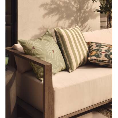 OKA | Jussara Outdoor Cushion - Sage | Outdoor Cushion
