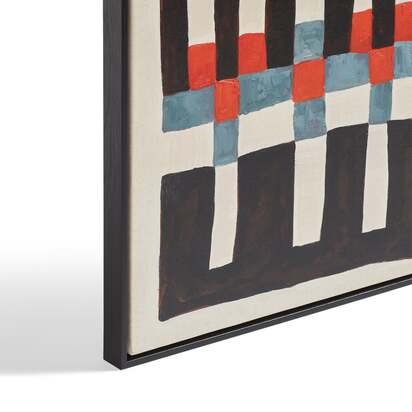 OKA | Orson Stripe Hand-Painted Wall Art - Multi | Wall Art