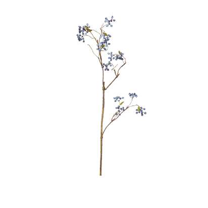 OKA | Faux Wild Berry Stem - Blue | Faux Flower Stem