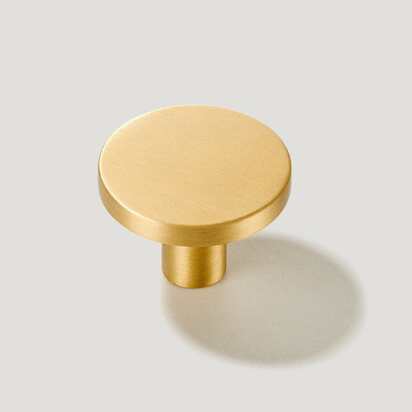 LOVELL Circular Knob - Brass - Cabinet Knob only