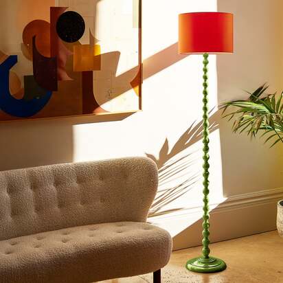 Lillee rechargeable standing lamp in green