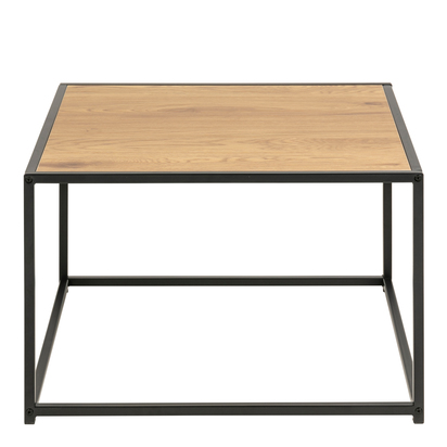 Rowan Black Metal Coffee Table with Oak Top
