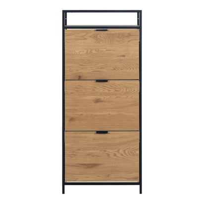 Rowan Shoe Cabinet in Black and Oak