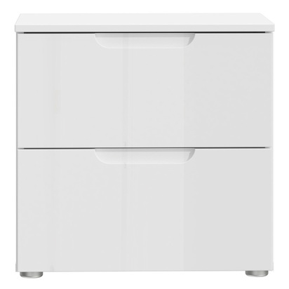 Ashford 3 Bedside in White/White High Gloss