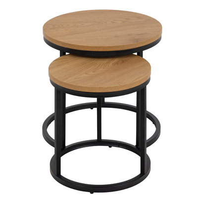 Wren Round Nest of Tables in Oak