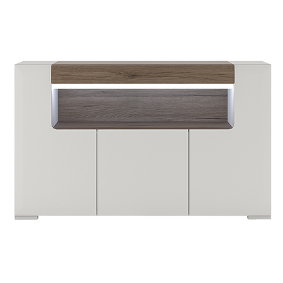 Brooks 3 Door Sideboard with open shelving (inc. Plexi Lighting)
