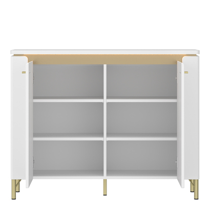 Marlborough 2 Sideboard 2 Door in Alpine White/White Gloss