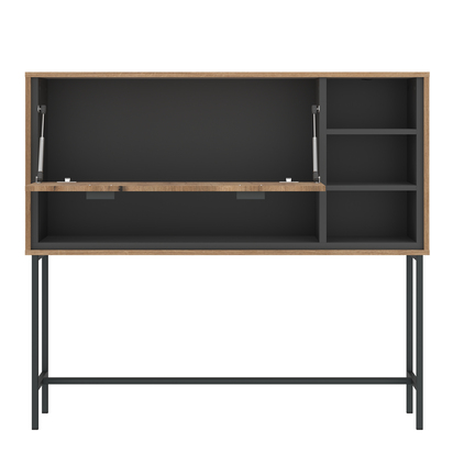 Tavistock 2 Bar Table with 1 Flap in Oak/Grey