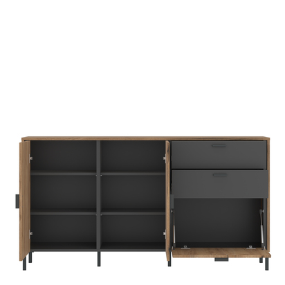 Tavistock 2 Sideboard 2 Door 1 Flap 2 Drawer in Oak/Grey