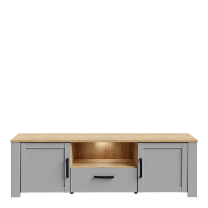 Ashford TV Unit Inc. LED Light in Riviera Oak/Grey Oak