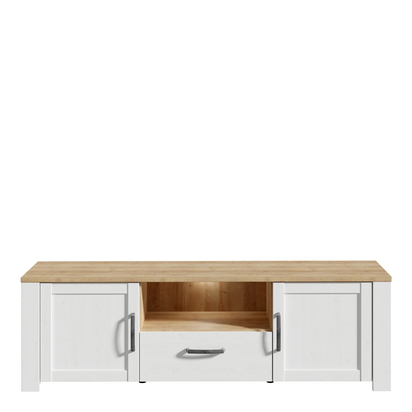 Ashford TV Unit inc. LED Light in Riviera Oak/White