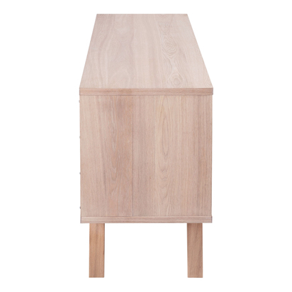 Montrose Sideboard with 4 Drawers and Sliding Door in White Oak