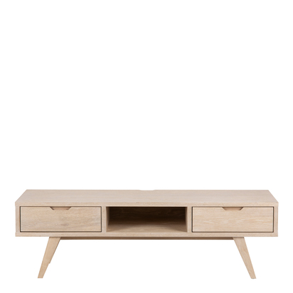 Montrose TV Unit with 2 Drawers in White Oak