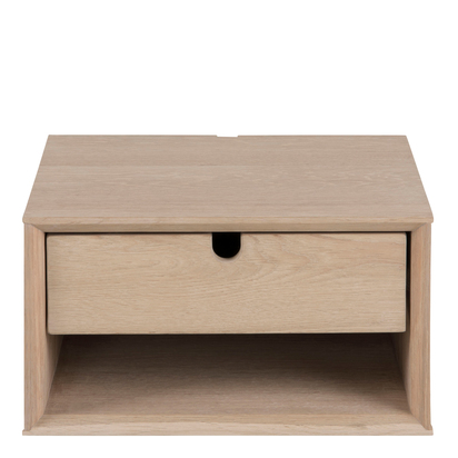 Harper 4 1 Drawer Wall Mounted Bedside Table in Oak