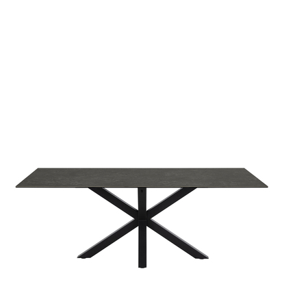 Sorrento Dining Table with Ceramic Black Top 200cm