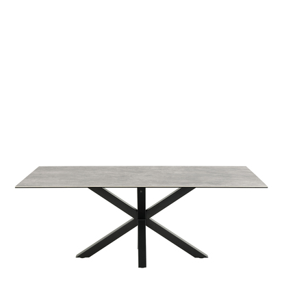 Sorrento Dining Table with Ceramic Grey Top 200cm