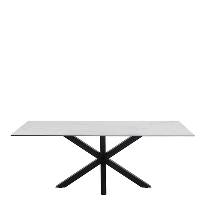Sorrento Dining Table with Ceramic White Top 200cm
