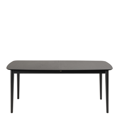 Meridian Rectangular Extending Dining Table in Black 180-219 cm