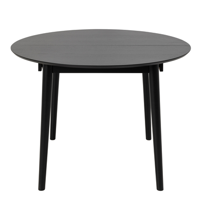 Meridian Round Extending Dining Table in Black 115-154 cm