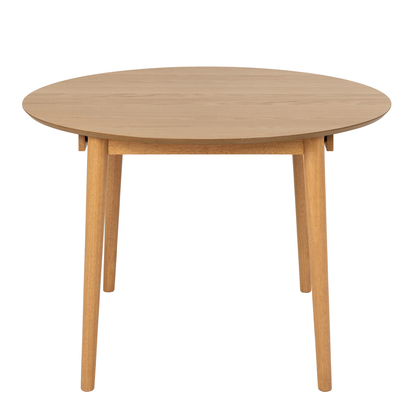Meridian Round Extending Dining Table in Oak 154-115cm
