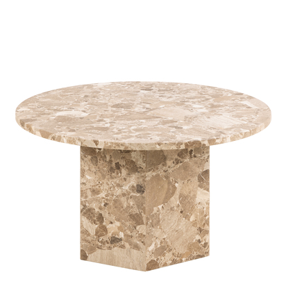 Holland Park Round Coffee Table in Brown Marble