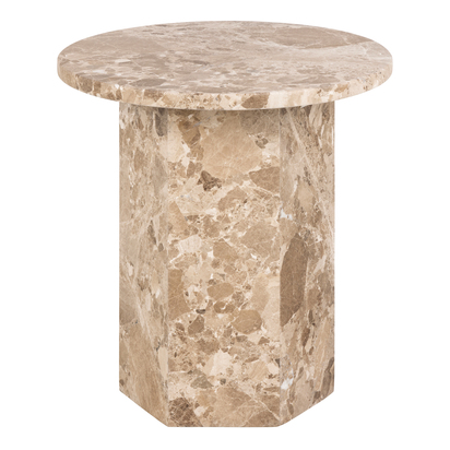 Holland Park Side Table in Brown Marble