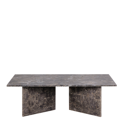 Highgate Rectangular Coffee Table with Marron Marble Top 140cm
