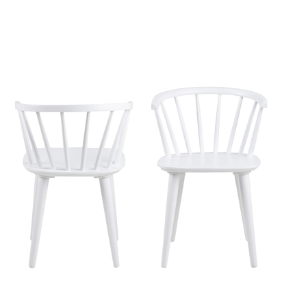 Carter 2 Dining Chair in White Set of 2