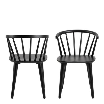 Carter 2 Dining Chair in Black Set of 2