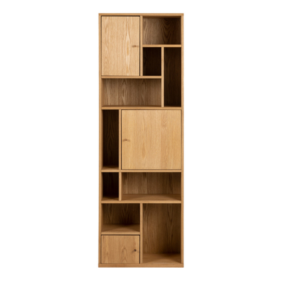 Elowen 3 Door Bookcase in Oak
