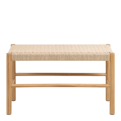 Sonny 2 Weaved Bench in Off White