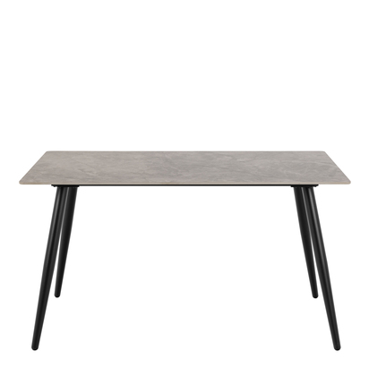 Belgrave Rectangular Dining Table in Grey/Black 140x80cm