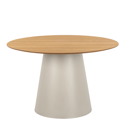 Briar Round Dining Table in Oak/Grey 120cm