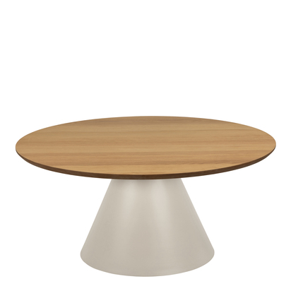 Briar Round Coffee Table in Oak/Grey 85x40cm