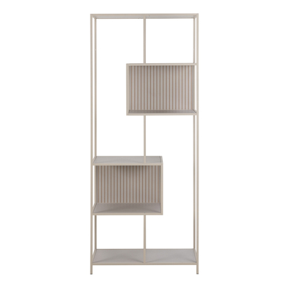 Rowan Tall Grey Metal Bookcase with 5 Shelves