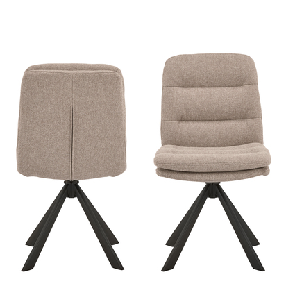 Prescott Beige Swivel Dining Chair Set of 2
