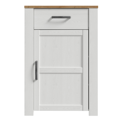 Bohol 1 Door 1 Drawer Tully in Riviera Oak/White