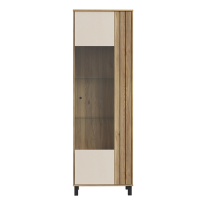 Grafton Glass Door Bramley in Cream and Oak
