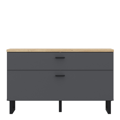 Klara Alton 3 with 1 Drawer 1 Flip Door in Grey and Oak