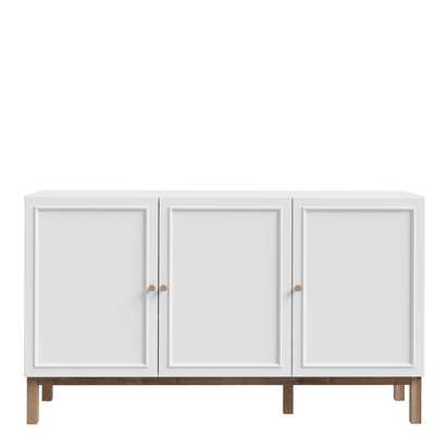 Wensley 3 Door 1 Drawer Elgin in Light Grey and Oak