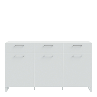 Sali 3 Door 3 Drawer Chest in Light Grey