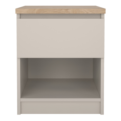 Avery 3 Bedside 1 Drawer 1 Shelf in Cashmere Jackson Hickory